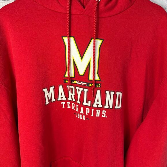 Champion Univ of Maryland Hoodie Red 2XL - Picture 2 of 8